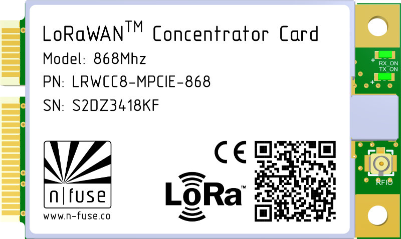 Concentrator Card LRWCCx-MPCIE for LoRaWAN® technology